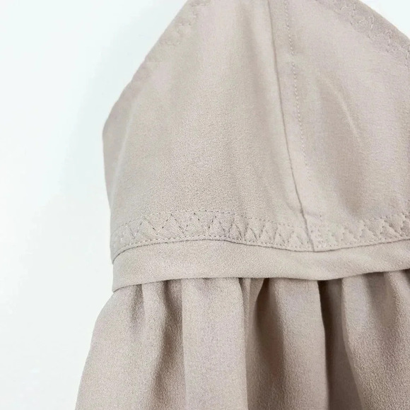 Kimchi Blue Womens XS Cropped Babydoll Blouse Cami Top Blush Pink Festival - Picture 4 of 5